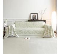 VanderHOME Multifonctionnel Plaid Couverture de canapé Jete de canape,Plaid Canape Grande Taille,Couverture ete,Couverture de canapé d'été Respirante 200 * 420cm-Vert
