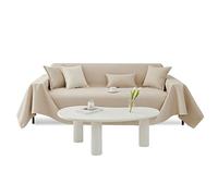 VanderHome Multifonctionnel Pure Jeté de lit ou Jeté de canapé 1/2/3 places Grande Taille Décoratif Couverture de canapé Doux et confortable Couvre Canapé chambre salon190*280cm Couleur du thé au lait