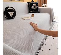 VanderHOME Multifonctionnelle Jeté de Canapé, Housse de canapé Respirante et Douce pour la Peau, Couverture Douce Multifonctionnelle, Cadeau Parfait Et Chaleureux 180 * 400cm-Gris Clair