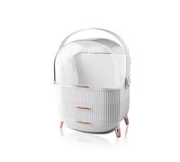 VanderHOME Organisateur de Maquillage de Bureau Tiroirs de Rangement de Bijoux en Plastique Boîte de Rangement de Cosmétiques Anti-Poussière Conteneur Divers pour La Maison Blanc