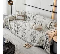 VanderHOME Plaid Canape Jete de Canape Grande Taille, Multifonctionnel Plaid Jeté De Lit,Protection Canapé, Couverture Canapé Réversible De Style Classique 180 * 180cm-Gris