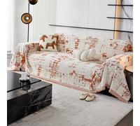 VanderHOME Plaid Canape Jete de Canape Grande Taille, Multifonctionnel Plaid Jeté De Lit,Protection Canapé, Couverture Canapé Réversible De Style Classique 180 * 180cm-Orange