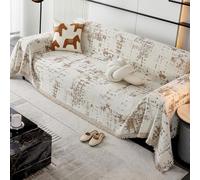 VanderHOME Plaid Canape Jete de Canape Grande Taille, Multifonctionnel Plaid Jeté De Lit,Protection Canapé, Couverture Canapé Réversible De Style Classique 180 * 180cm-Kaki