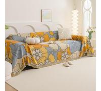 VanderHOME Plaid Canape,Jeté de Canapé Respirante, Jete de Canape Grande Taille,Décoratifs Jetés de lit,Multifonctionnel Plaid Jeté de Lit,Protection Canapé 180 * 230cm-Ombres et lumières des Fleurs