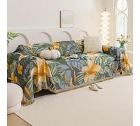 VanderHOME Plaid Canape,Jeté de Canapé Respirante, Jete de Canape Grande Taille,Décoratifs Jetés de lit,Multifonctionnel Plaid Jeté de Lit,Protection Canapé 180 * 180cm-Fleurs artistiques