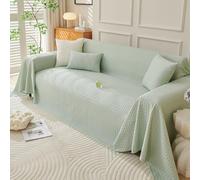 VanderHOME Plaid Canape Polyvalent, Jeté de lit ou Jeté de canapé, Couverture été. Couverture Rafraîchissante Climatiseur 3D 210 * 180cm-Vert Matcha-B