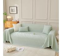 VanderHOME Plaid Canape Polyvalent, Jeté de lit ou Jeté de canapé, Couverture été. Couverture Rafraîchissante Climatiseur 3D 210 * 230cm-Vert Matcha-A