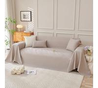 VanderHOME Plaid Canape Polyvalent, Jeté de lit ou Jeté de canapé, Couverture été. Couverture Rafraîchissante Climatiseur 3D 210 * 340cm-Beige Gris-A