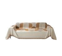 VanderHOME Serviette de Canapé Housse de Lit Grande Taille Housse de Canapé 1 2 3 4 Places,Réversible Couvre Canapé Jete de Canape Polyvalente avec Décoratifs Glands 180 * 280cm-Kaki