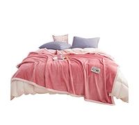 VanderHOME Super Douce Couverture Polaire en Peluche,Couverture en Flanelle épaisse Double Couche Anthracite,Couverture Chaude Couverture Moelleuse 150x200 cm Rose