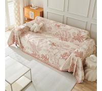 VanderHOME Super Soft Housse de Canapé Plaid Canape Grande Taille Chenille Jete de Canape avec Frange, Jeté de lit ou Réversible Jeté de canapé 180 * 90cm-Orange