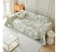 VanderHOME Super Soft Housse de Canapé Plaid Canape Grande Taille Chenille Jete de Canape avec Frange, Jeté de lit ou Réversible Jeté de canapé 180 * 90cm-Vert