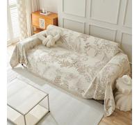 VanderHOME Super Soft Housse de Canapé Plaid Canape Grande Taille Chenille Jete de Canape avec Frange, Jeté de lit ou Réversible Jeté de canapé 180 * 300cm-Kaki