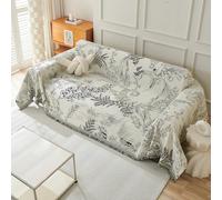 VanderHOME Super Soft Housse de Canapé Plaid Canape Grande Taille Chenille Jete de Canape avec Frange, Jeté de lit ou Réversible Jeté de canapé 180 * 300cm-Noir