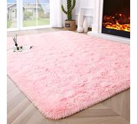 VanderHOME Tapis Doux Salon Chambre sans Perte ni décoloration Tapis De Sol Grand Soft Tapis à Poils Longs Moelleux sans Perte ni décoloration Rose-60 * 120cm