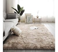 VanderHOME Tapis Uniques dégradés tie-Dye, sans Perte ni décoloration, Tapis Doux et Moelleux pour Chambre et Salon dégradé Beige 160x200cm