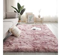 VanderHOME Tapis Uniques dégradés tie-Dye, sans Perte ni décoloration, Tapis Doux et Moelleux pour Chambre et Salon dégradé Rose Violet 120x200cm