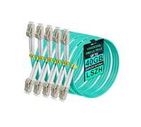 VANDESAIL Lot de 5 câbles de raccordement en fibre optique LC vers LC OM3 multimode 1 m Duplex 50/125 µ pour émetteur-récepteur SFP 10 Go/1 G