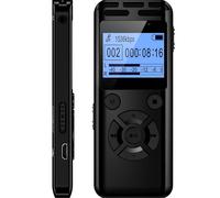 Vandlion-Enregistreur vocal audio numérique professionnel V52",32 Go,64 Go,USB,"stylo statique pour les téléchargements de conférences d'étude - Type Black-32 GO