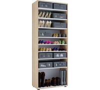 Vandol I Armoire à chaussures, 9 compartiments, imitation chêne Sonoma.