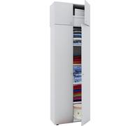 Vandol I Armoire universelle avec armoire supérieure 4 portes, blanc.