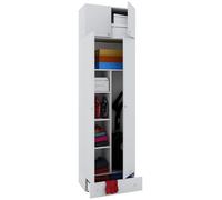 Vandol II Armoire universelle avec rehausse 4 portes et 1 tiroir, blanc.