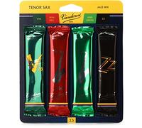 Vandoren - SRMIXT2 - Anches pour saxophone ténor mélange Jazz - Lot de 4 : ZZ, V16, Java et Java Rouge Force 2 Strength 2.5
