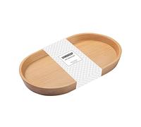 Vandroop Mini plateau de service en bois pour fêtes, table à thé et basse, petite assiette ovale en bois pour fruits et collations, plateau décoratif pour bijoux, clés et pièces de monnaie, plateau