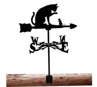 Vane météorologique, métal au-dessus des aubes météorologiques du toit chat et rat Weatervanes Farm Scène indicateur de direction du vent pour le jardin, la cour, les hangars, la cour, le décor de p