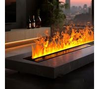 vanenferse Cheminée Électrique 3D À Vapeur d'eau, Humidificateur À Atomisation, Flamme Atomisée Réaliste Encastrée, Application/Télécommande/Tactile Remotecontrol, Adaptée À De Nombreux Scénarios