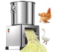 vanenferse Hachoir À Aliment pour Volaille & Processeur De Légumes Commercial, Broyeur D’élevage en Acier Inoxydable avec 4 Lames, Orifice Décharge Élargi, 2800 TR/Min, Sortie 50-150 Kg/h