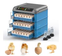vanenferse Incubateur D'œufs Automatique, Kit Couveuse Pro, Couveuse Poussin pour 128-500 Œufs avec Retourneur Œufs Eclairage LED, Moniteur De Température/Humidité, Couveuses pour Œufs De Volailles