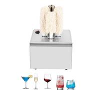vanenferse Polisseuse De Verre À Vin Électrique Commerciale, Appareil De Nettoyage en Acier Inoxydable avec 3/5 Brosses, Polisseuse Automatique De Verre À Vin, pour Bars, Cuisines Et Restaurants