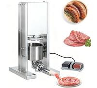 vanenferse Verticale Poussoir a Saucisse Electrique, Presse À Saucisses Électrique 3 L avec 3 Tubes De Remplissage, Poussoir À Saucisses en Acier Inoxydable pour Viande Saucisses Et Charcuterie