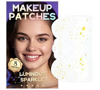vaneria 8 PCS freckle glitter tattoo,Tatouage visage taches de rousseur pailletées,Avec autocollant pour le maquillage des yeux,Pour le maquillage du visage,Party Festivals (Fluorescent Gold)