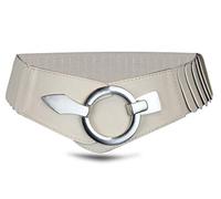 Vanessa & Melissa Frentree Ceinture élastique pour femmes, ceinture de 6 cm de large avec boucle dorée, ceinture stretch