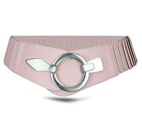Vanessa & Melissa Frentree Ceinture élastique pour femmes, ceinture de 6 cm de large avec boucle dorée, ceinture stretch