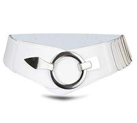 Vanessa & Melissa Frentree Ceinture élastique pour femmes, ceinture de 6 cm de large avec boucle dorée, ceinture stretch