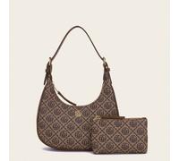 VANESSAMAY&DKMG 2 pièces Ensemble de sangles de sac et de porte-monnaie imprimées en soie avec motif de lettre, réglables, convenant à un usage quotidien, assortis pour maman et moi, meilleures idées