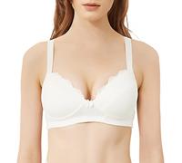 Vanever Soutien-Gorge rembourré en Coton sans Armature, Soutien-Gorge de maternité, Couverture complète, sans Fil, crème 100 B