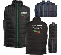 Vanevitch Bodywarmer personnalisée, doudoune sans manche, chaude pour métier bâtiment, travaux, entreprise et artisan, travail exterieur, taille du S au 4XL