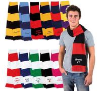 Vanevitch Echarpe supporter personnalisée, 12 coloris, motifs, 100% acrylique, 136x19cm, club sportif