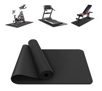 Vanexiss Tapis de course, équipement d'exercice, tapis de protection robuste pour dessous de vélo d'appartement, vélo de rotation, équipement de fitness, 180 cm x 75 cm, noir