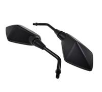 VANEZ Rétroviseurs moto E11 universels M10 M8 droite gauche - Rétroviseur noir pour moto scooter 50cc quad Vespa - Accessoire homologué avec adaptateurs inclus