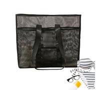 Vangakancint Sac Tote de Plage | Pochette Imperméable Portable en Filet,Pochette De Rangement Pour Piscine Sac À Bandoulière - Pour Serviette Jouets Lunettes de Soleil Piscine Salle de Sport Vacances