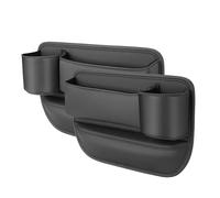 VaNgLi Voiture Seat Crevasse Remplissage Organisateur Boîte de Rangement en Cuir de Qualité Supérieure, pour BMW X1 X2 X3 X4 X5 X6 X7 i3 IX Accessoires,L+R- Black