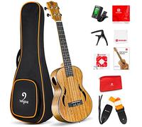 Vangoa 26 pouces Ukulélé Ténor Bois de Noyer Hawaii Ukulele Acoustique pour Débutant avec Sac, Naturel