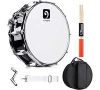 Vangoa Caisse Claire 14 Pouces Acoustique Snare Drum pour Professionnels Débutant Élèves, avec Cavité en Bois D'érable, Baguettes, Accordoir, Sangle, Practise Pad et Sac