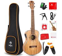 Vangoa Électro-acoustique Tenor Ukulélé 26 pouces Acajou Vintage Hawaii Ukulele Set pour Débutants Adultes, avec Égaliseur 2 bandes
