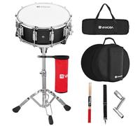 Vangoa Ensemble de caisse claire,Caisse claire de 14 pouces avec support percussion instrument,caisse claire de marche pour étudiants,adulte,débutants,noir